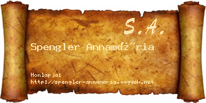 Spengler Annamária névjegykártya